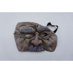 Vintage Seasons Half Face Mask Scary Old Man Mustache Halloween